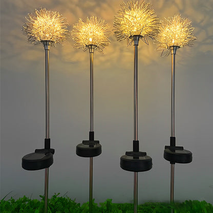Dandelion Landscape Light Solar LED Aluminum Copper Stainless Steel 3000K Warm White IP65 4'' or 6'' Garden Lawn Yard