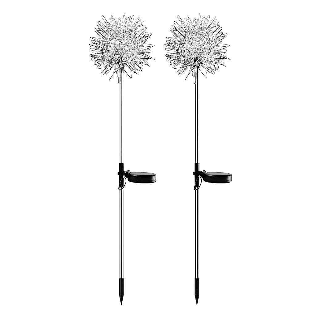 Dandelion Landscape Light Solar LED Aluminum Copper Stainless Steel 3000K Warm White IP65 4'' or 6'' Garden Lawn Yard
