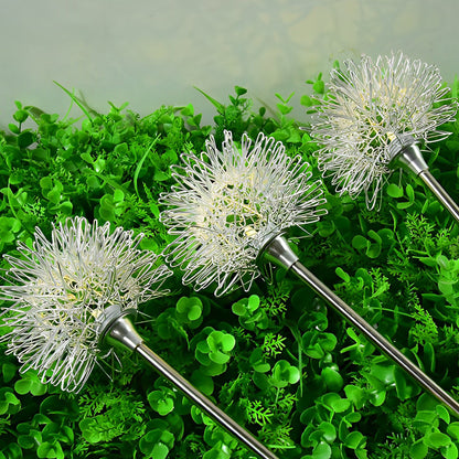 Dandelion Landscape Light Solar LED Aluminum Copper Stainless Steel 3000K Warm White IP65 4'' or 6'' Garden Lawn Yard