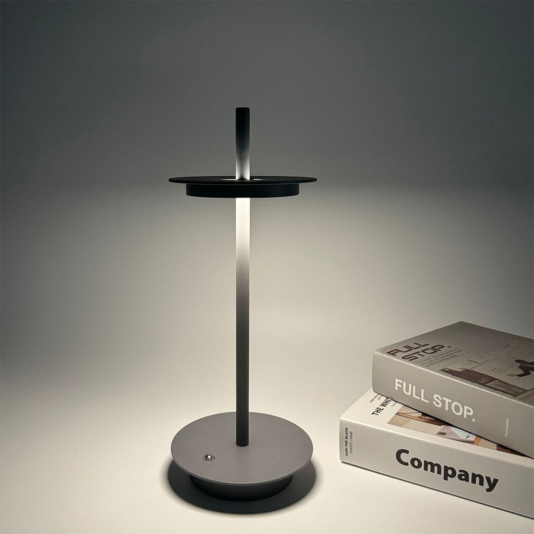 Modern Rechargeable LED Table Lamp Cordless Dimmable Buffet Portable Touch Remote Brown Black Gray Bronze 13.39 Inch