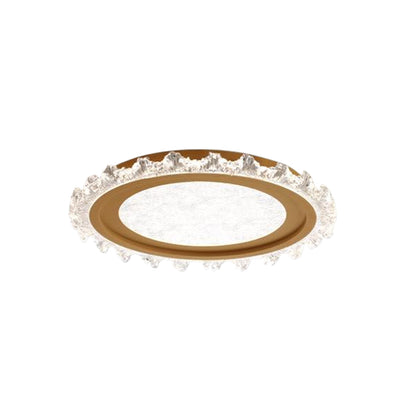 French Full Spectrum Ultra-Thin Flush Mount CRI 97 White Black Gold