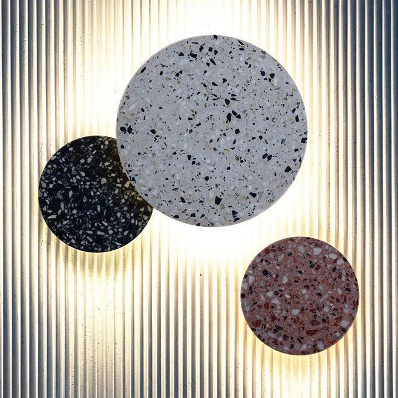 Terrazzo PMMA Circular LED Outdoor Wall Sconce IP54 Minimalist