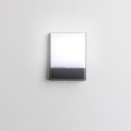 Modern LED Outdoor Wall Sconce Square Aluminum PC Shade IP54 15W 6000K Black White Porch Garden