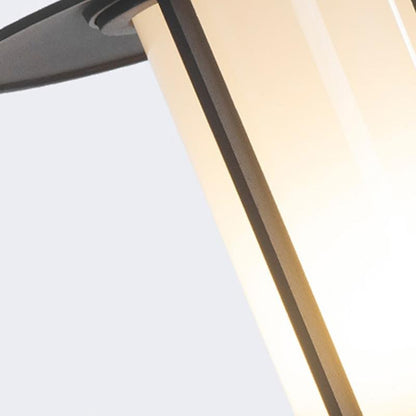 Black Retro Top Hat LED Outdoor Wall Sconce IP54 Aluminium 3200K