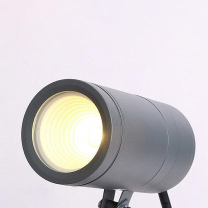 Hardwired LED Outdoor Landscape Spotlight 5W Adjustable Round Aluminum Glass IP65 3200K 110V-240V