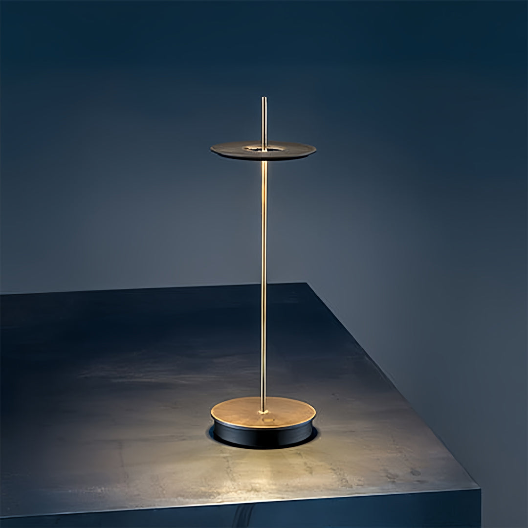 Modern Rechargeable LED Table Lamp Cordless Dimmable Buffet Portable Touch Remote Brown Black Gray Bronze 13.39 Inch