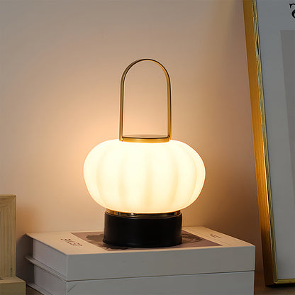 Rechargeable Portable Lantern Table Lamp 360° Glow Carry Handle 8–12H Dimmable Iron Nordic Cordless