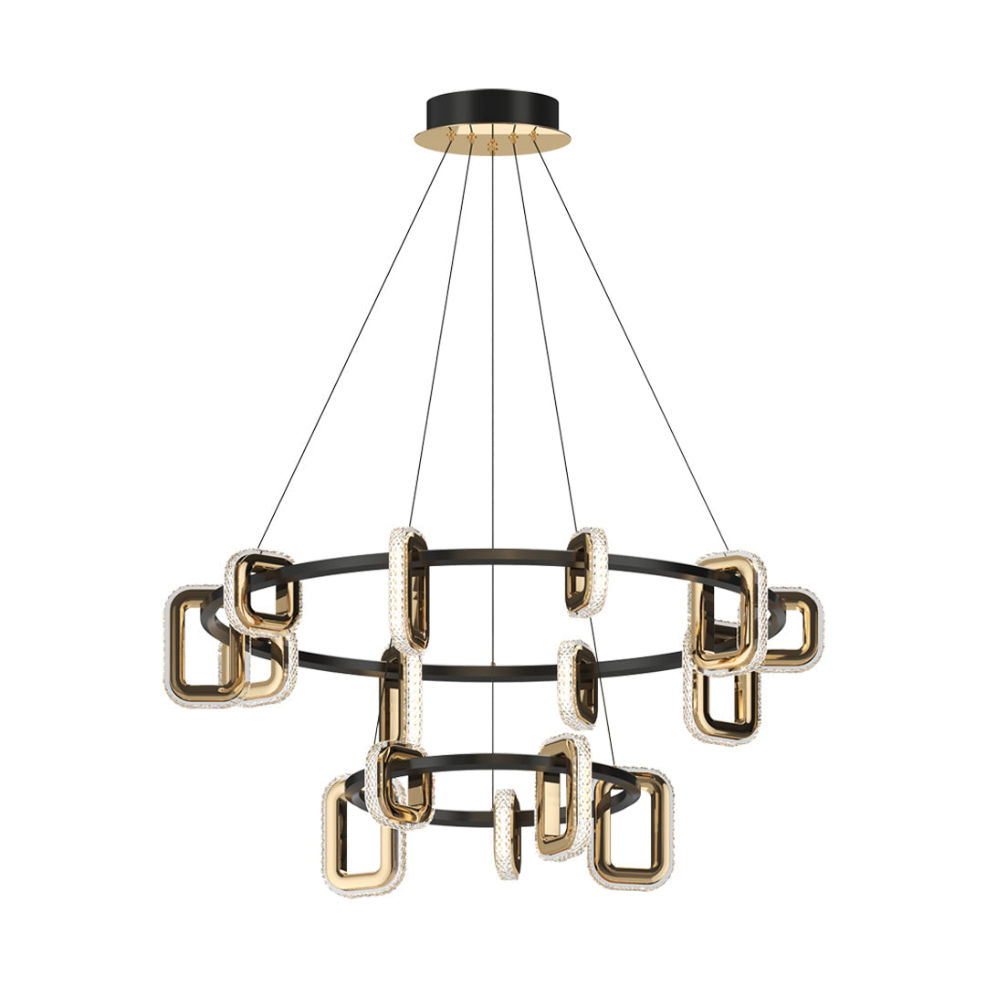 Gold Acrylic Ring Chandelier