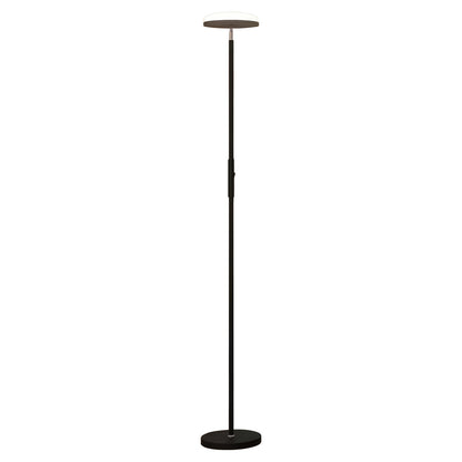 Modern Floor Lamp LED 360 Degree Adjustable Head Uplight Downlight Acrylic Disc Iron Dimmable Remote 3 Color Modes Black White 71 Inch