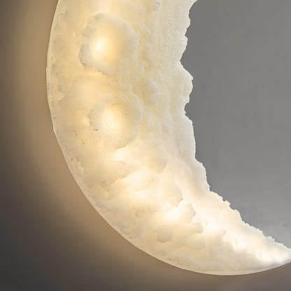 Crescent Moon LED Wall Sconce Dimmable Resin Bedroom Nursery Modern