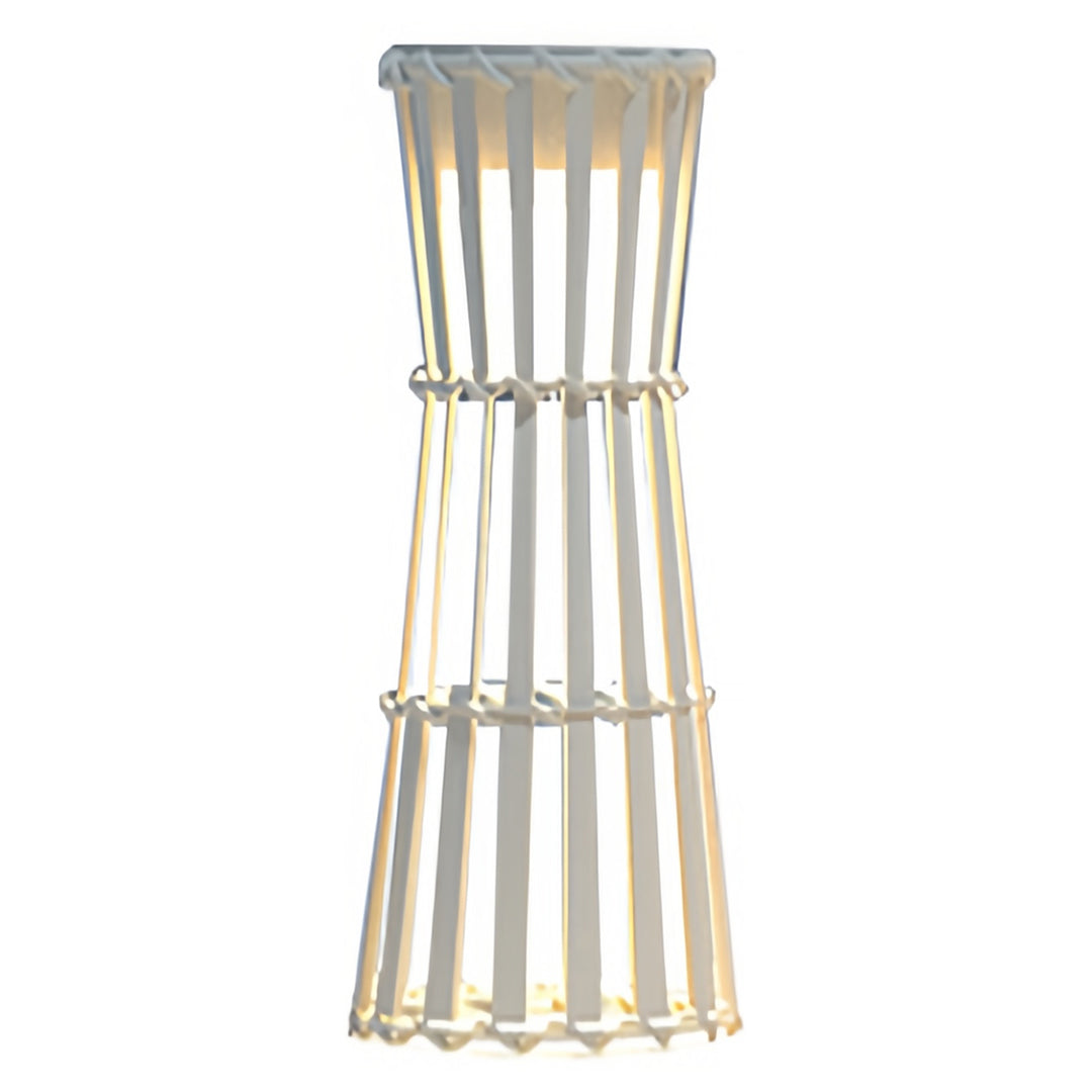 Silhouette Stainless Steel Slat Outdoor Floor Lantern IP54 Solar/Hardwired 3000K