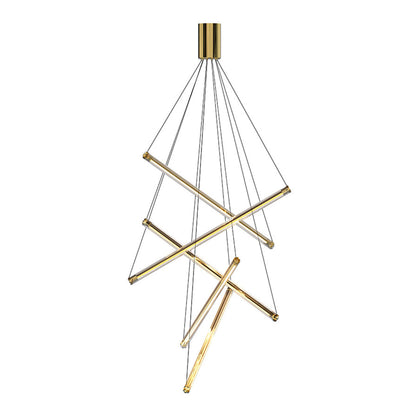 LED Linear Chandelier – Nordic Minimalist Integrated Lighting (3/5/7 Heads)