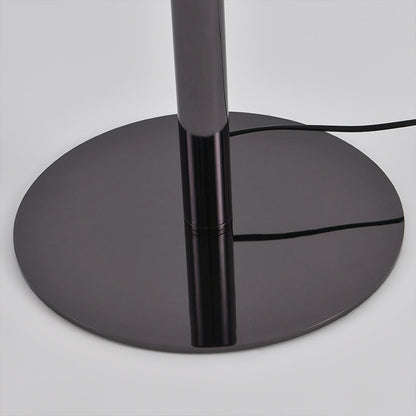 Sculptural Double Globe Table Lamp Pearl Black Iron Smoked Glass Full Spectrum Tri-Color LED Eye Care 8W 21.65 Inch