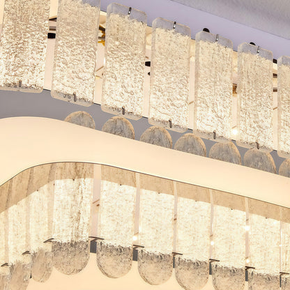 Luxury Crystal Flush Mount Round Square Rectangle Chrome 8 Sizes