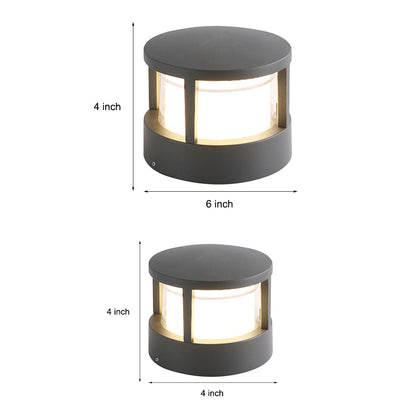 Modern Outdoor LED Post Cap Light Double Layer Acrylic IP65 Waterproof