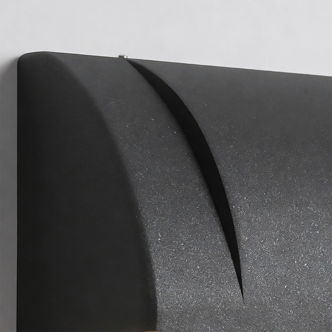 Modern LED Outdoor Wall Sconce Down Facing Aluminum Glass Sandblasted Black IP54 8W 3000K