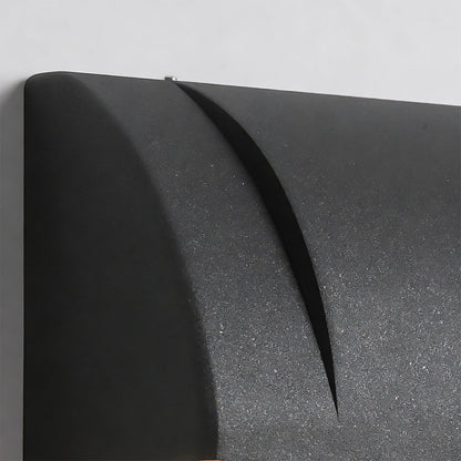 Modern LED Outdoor Wall Sconce Down Facing Aluminum Glass Sandblasted Black IP54 8W 3000K