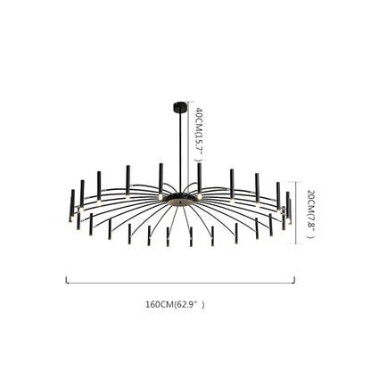 Black Sputnik Round Chandelier