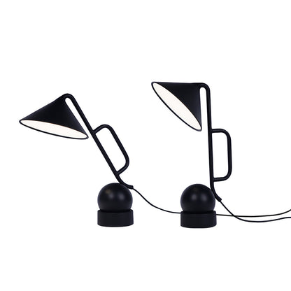 Modern Rechargeable LED Table Lamp Touch Dimmable Black Metal Industrial 180° Magnetic Desk Bedside Small Large