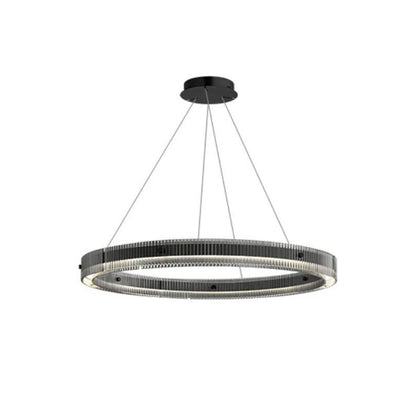Modern Black Ring Chandelier Italian Minimalist LED Pendant Light Dining Room Living Room Bedroom