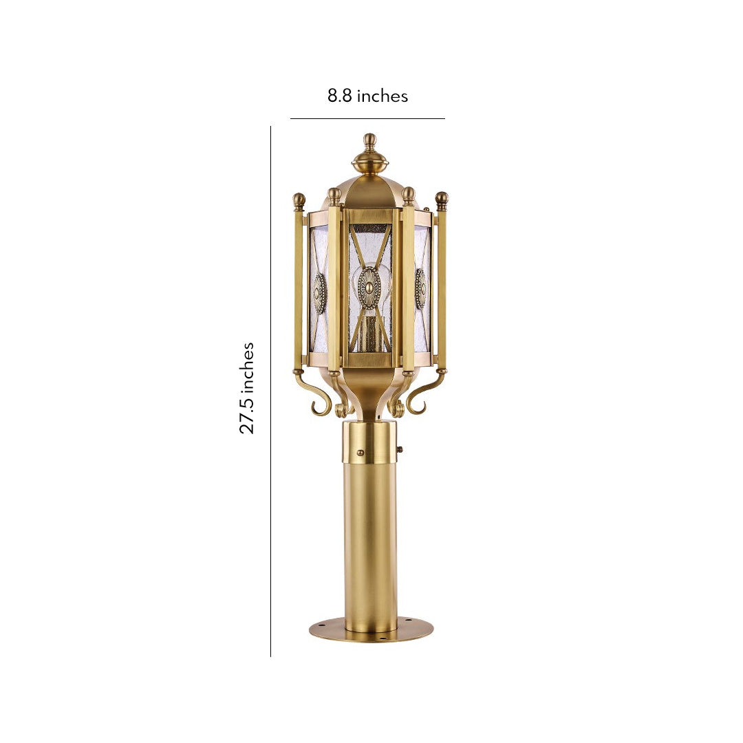 Ornate Brass Copper Path Light Outdoor Waterproof E27 Garden Landscape