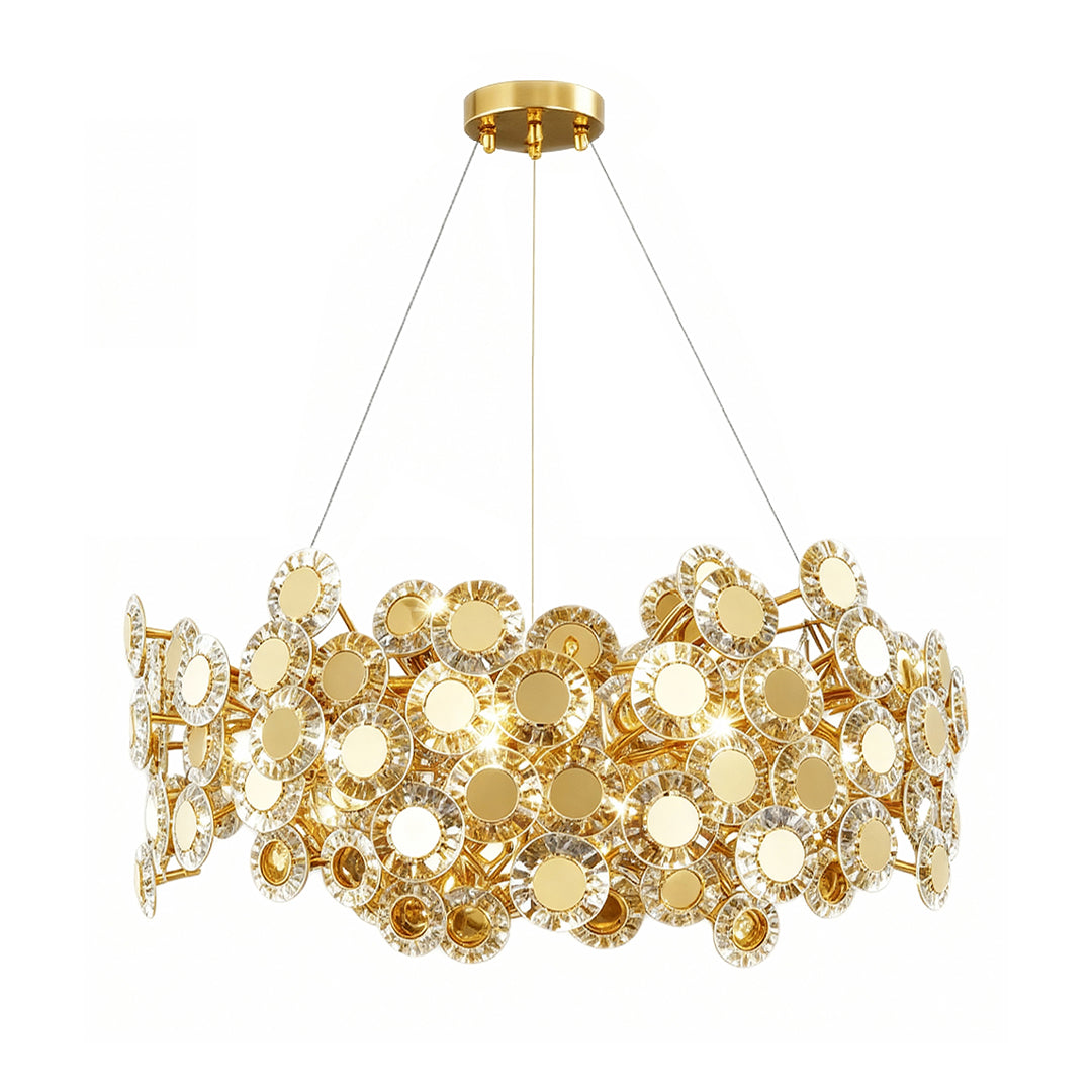 Gold Crystal Flower Chandelier
