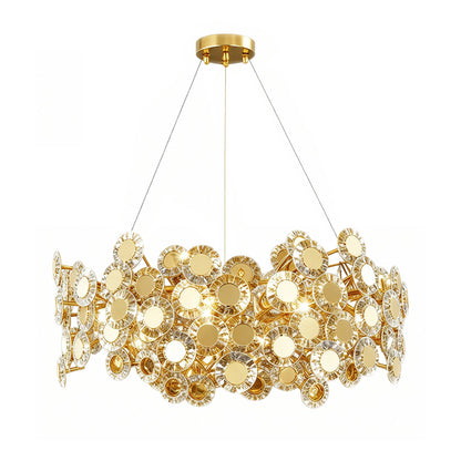Gold Crystal Flower Chandelier