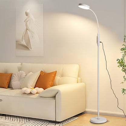 Floor Reading Lamp LED Touch Control 3 Color Temperature Eye Care Gooseneck PC Shade Piano Task Black White 65 Inch