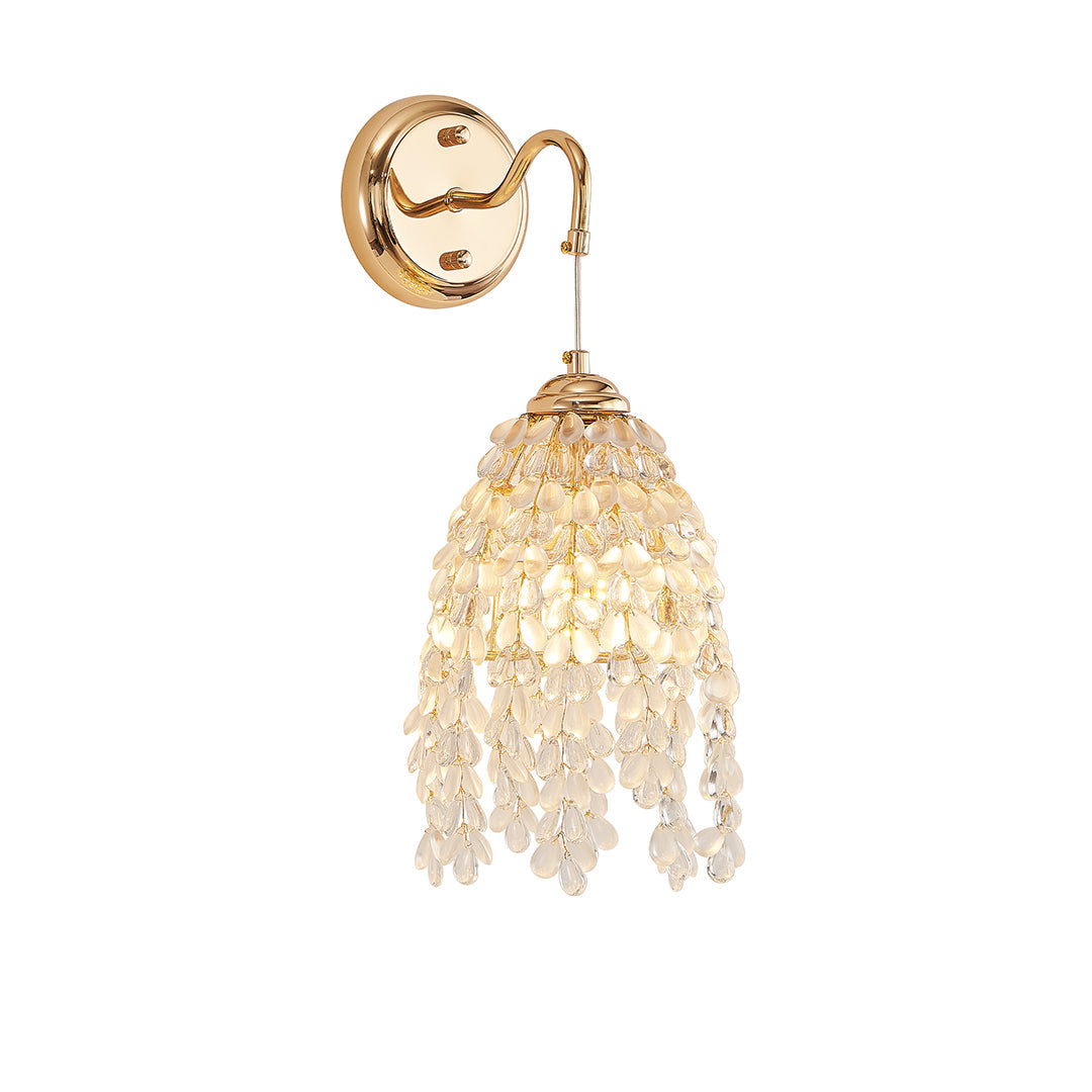 Modern Gold Crystal Wall Sconce – Minimalist LED Luxury Lighting Fixture