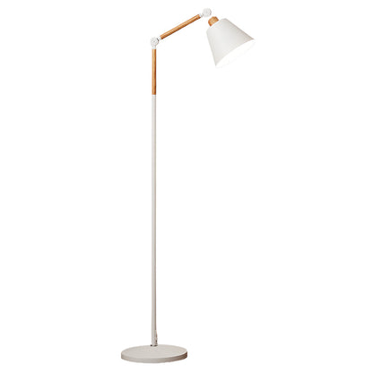 Floor Reading Lamp LED Dimmable Remote 180 Degree Adjustable Arm E27 Iron Baked Paint Eye Care Black White 63 Inch