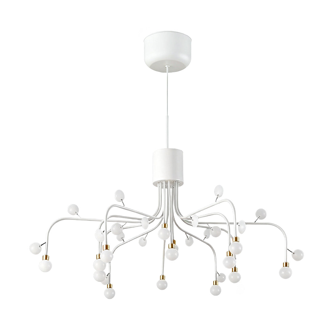 Modern Retro Chandelier Creative Adjustable Ceiling Light Black Gold White Nordic Style Dining Room Living Room