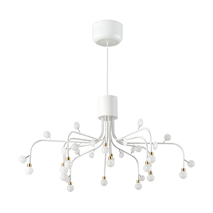 Modern Retro Chandelier Creative Adjustable Ceiling Light Black Gold White Nordic Style Dining Room Living Room
