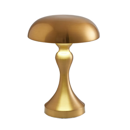 Rechargeable Retro Mushroom Metal Table Lamp Dimmable Touch 8-10H Gold Silver Rose Gold 2 Styles