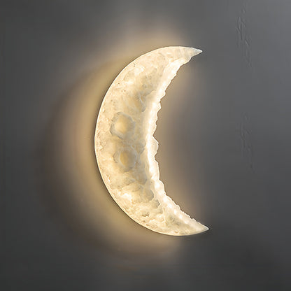 Crescent Moon LED Wall Sconce Dimmable Resin Bedroom Nursery Modern