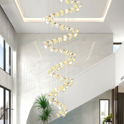 Ceramic Tulip Chandelier Gold Stainless Steel G4 French Style 7 Sizes Warm White