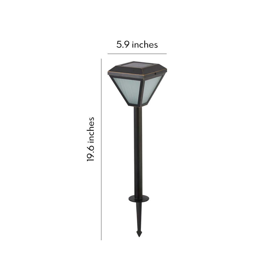 Solar Bollard Path Light LED Outdoor Landscape Stake Garden Pathway Lighting