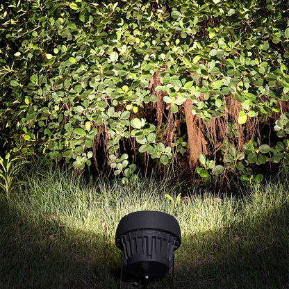 Hardwired LED Outdoor Spotlight 8W or 15W Cree Chip Adjustable Die-Cast Aluminum IP65 3000K Sand Gray Floor Mount