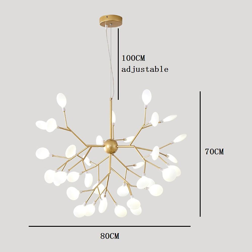 36-Light Gold Cluster Chandelier