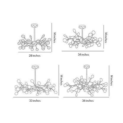 Firefly Sputnik LED Chandelier Iron Acrylic G4 3000K/4000K/6000K 4 Configurations Indoor