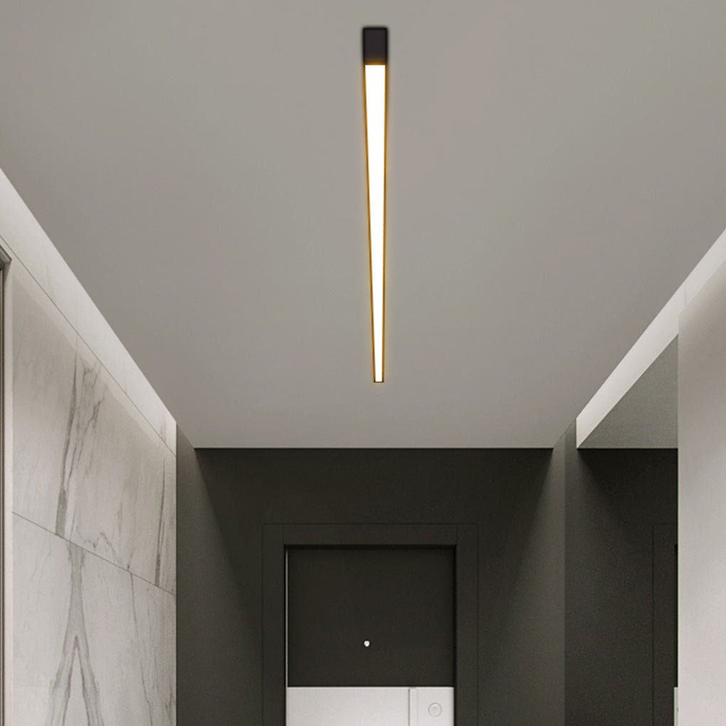 Linear LED Flush Mount Ceiling Light Aluminium Acrylic 3-Step CCT Dimmable Black White 5 Lengths