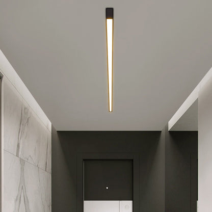 Linear LED Flush Mount Ceiling Light Aluminium Acrylic 3-Step CCT Dimmable Black White 5 Lengths