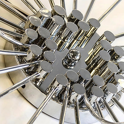 Starburst Flush Mount Chandelier Chrome Crystal 28 G4 LED 3000K 6000K 45 Inch
