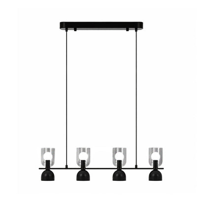 4-Light Glass Linear Pendant