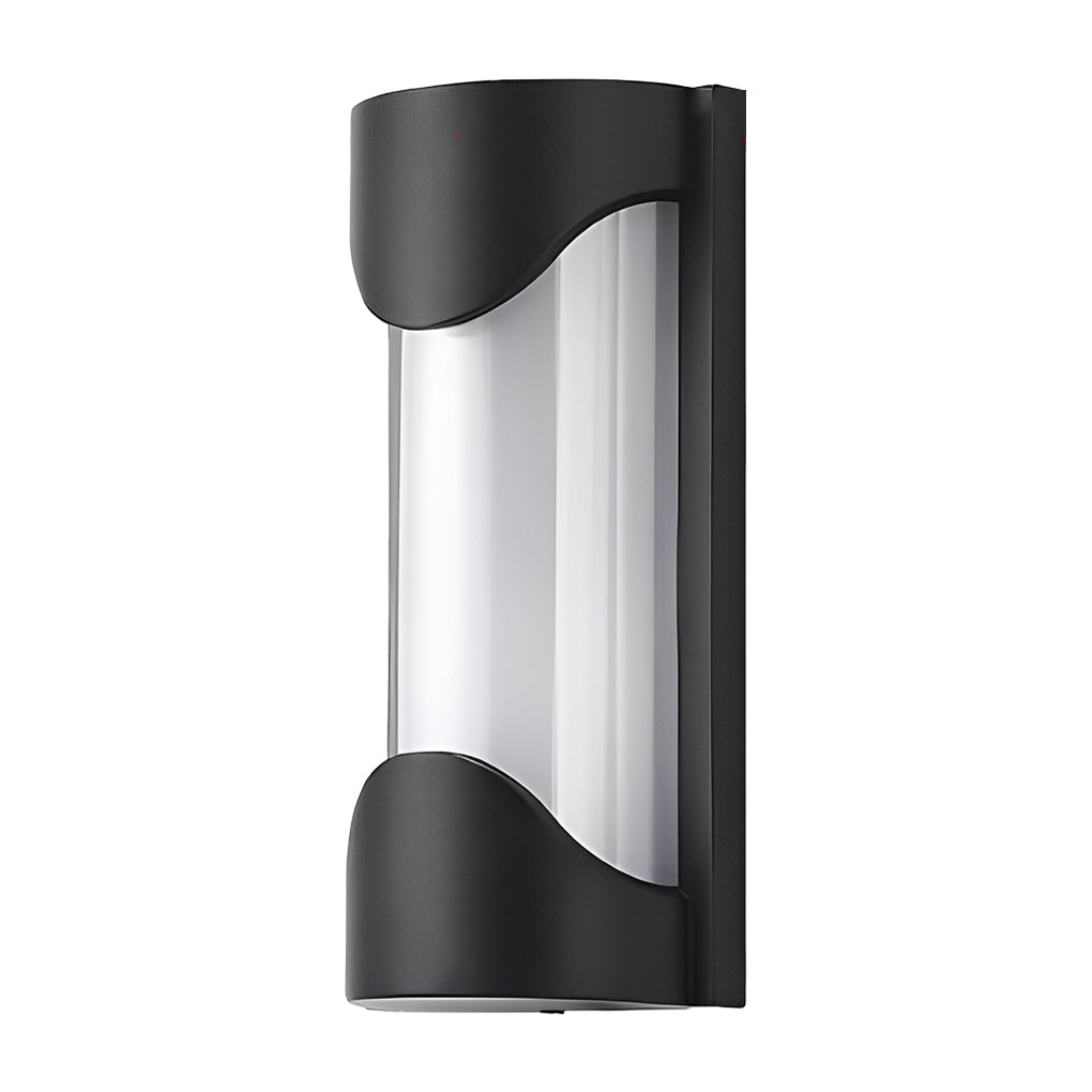 Modern LED Outdoor Wall Sconce Die-Cast Aluminum PC Shade IP55 3000K 2 Styles 2 Sizes Black