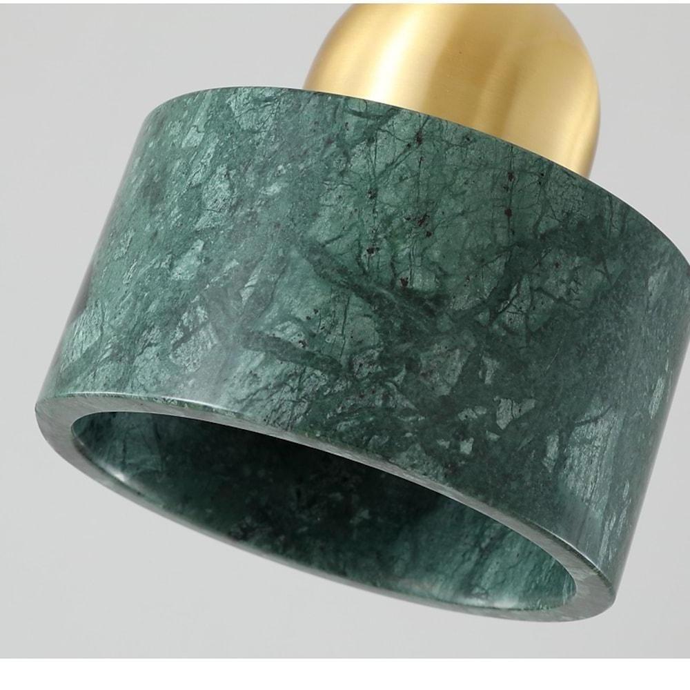 Marble Drum Mini Pendant Ivory White Black Green E26 4 Colors