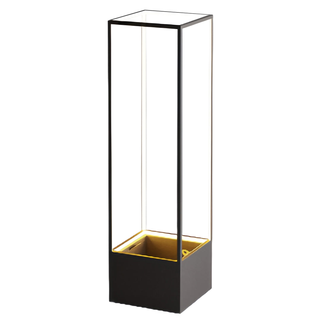 Square Stainless Steel Flower Pot LED Outdoor Floor Lamp IP65 4W 3000K Minimalist