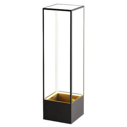 Square Stainless Steel Flower Pot LED Outdoor Floor Lamp IP65 4W 3000K Minimalist