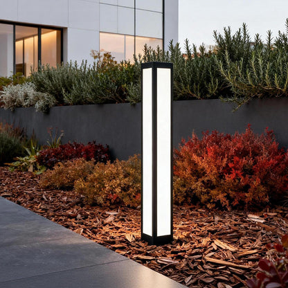 Garden Bollard Light | Solar & Hardwired Aluminum LED Outdoor Landscape Post