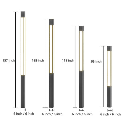 Garden Bollard Light | Solar & Hardwired Aluminum LED Outdoor Landscape Post
