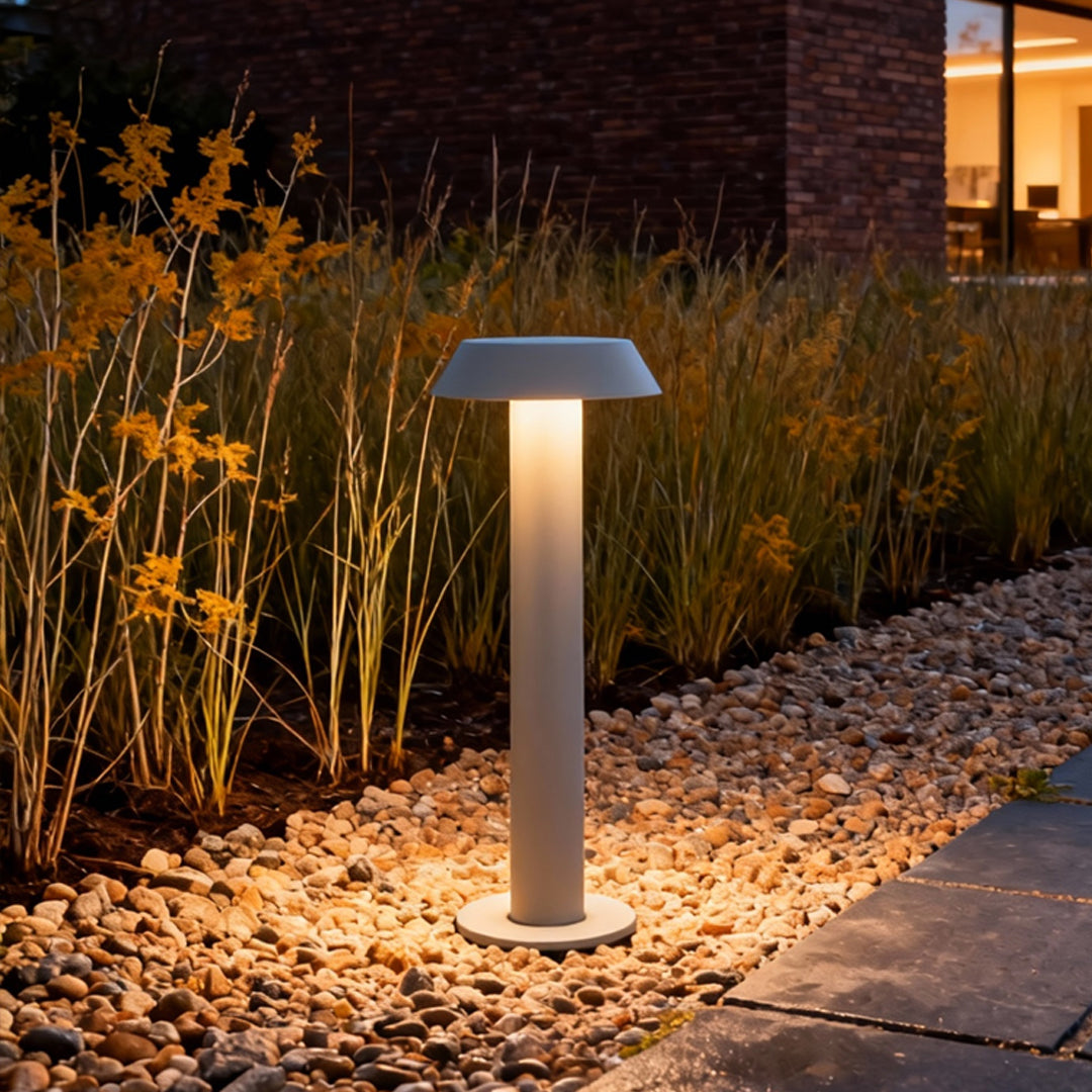 Flat Top LED Path Lighting Outdoor Sand Coffee Gray Aluminum CRI90 IP65 DC24V 4 Heights